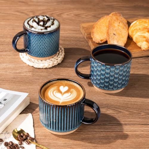 12 OZ Stackable Coffee Mugs Set of 6 (6 Count)