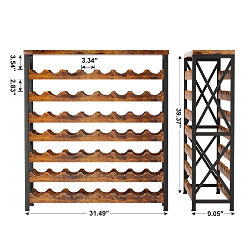 56 Bottle Wine Rack Freestanding Floor