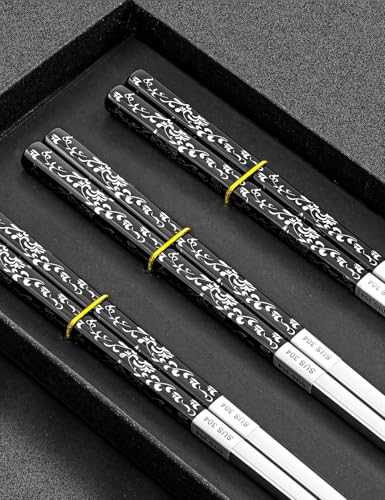 Metal Chopsticks Reusable (3 Count)