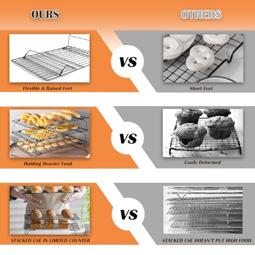 2 Tier Cooling Racks for Cooking and Baking