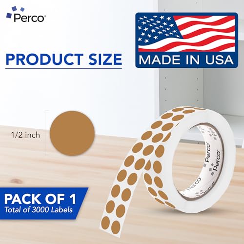 Kraft Brown Round Circle Dot Sticker 1