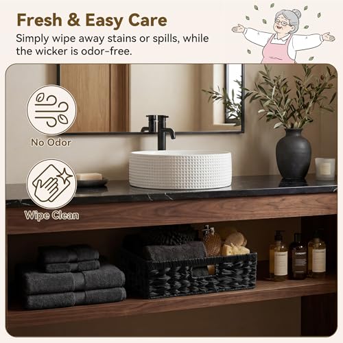 Wicker Storage Baskets for Shelves