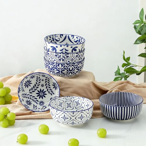 Soup Bowls 28 Ounce Ceramic Cereal Bowls Set of 6 (6 Count)