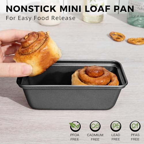6 Pack Mini Loaf Pan for Baking Bread (6 Count)