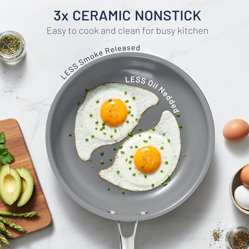 Ceramic Nonstick Frying Pans Set