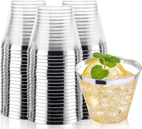 200PCS Silver Plastic Cups