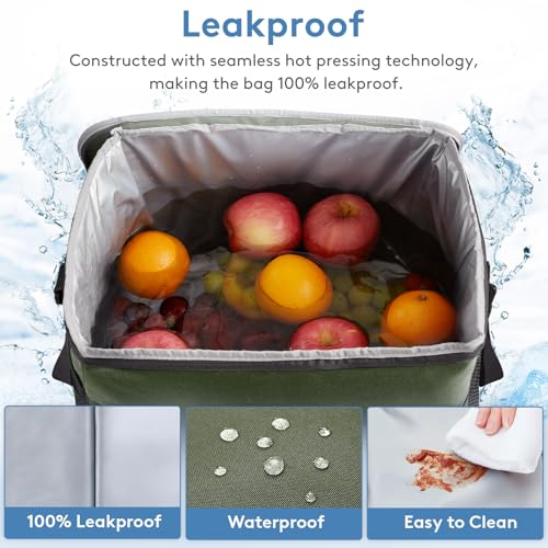 Cooler Bag 60 Cans Collapsible and Insulated Large Lunch Bag Leakproof Soft Cooler Portable for Camping