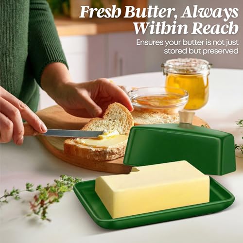 Large Ceramic Butter Dish with Lid