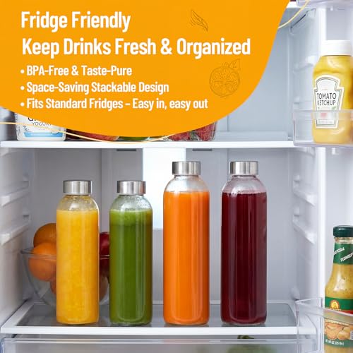 18 oz Glass Water Bottles (6 Count)