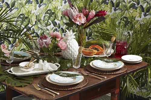 6226609 British Colonial Bamboo Dinner Plate