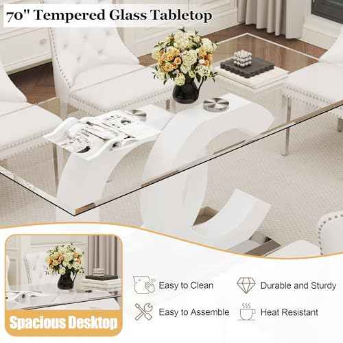 7 Piece Glass Dining Table Set for 6 (7 Count)