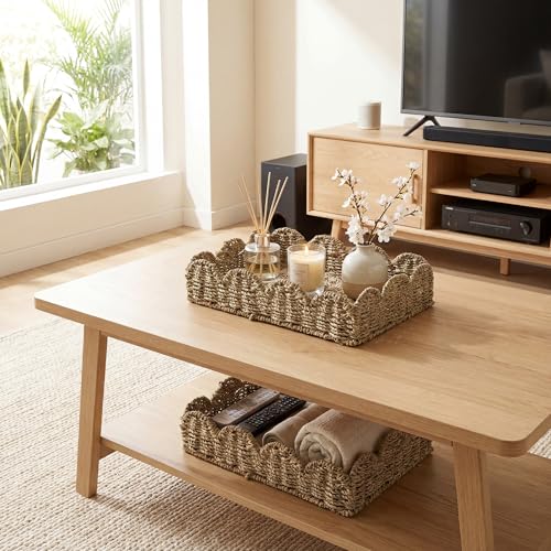 Wicker Scalloped Basket