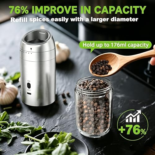 Electric Salt and Pepper Grinder Set (2 Count)