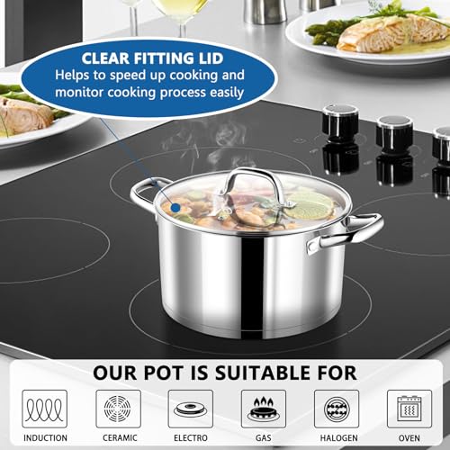 4 Quarts Stock Pot with Lid