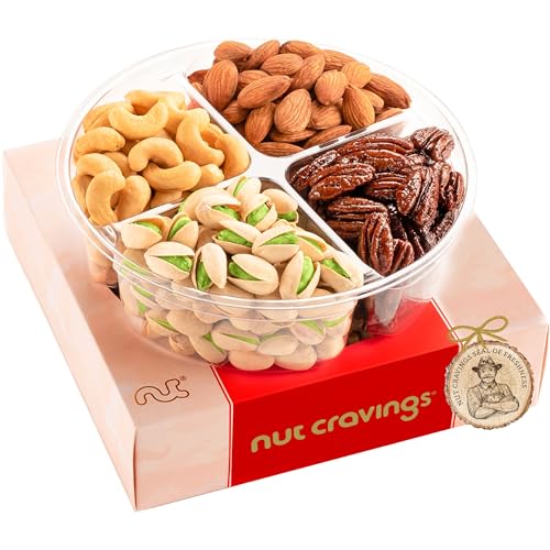 Mixed Nuts Gift Basket in Red Gold Box