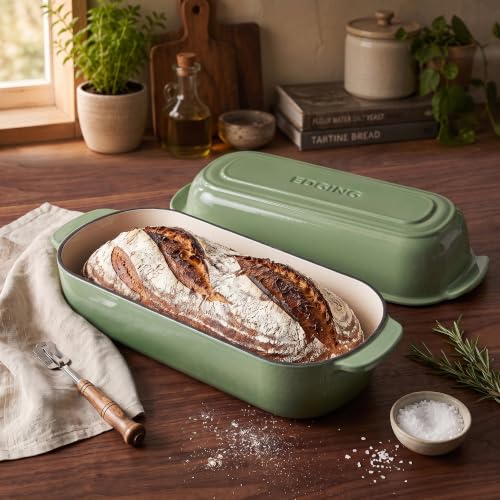 Enameled Cast Iron Loaf Pan with Lid