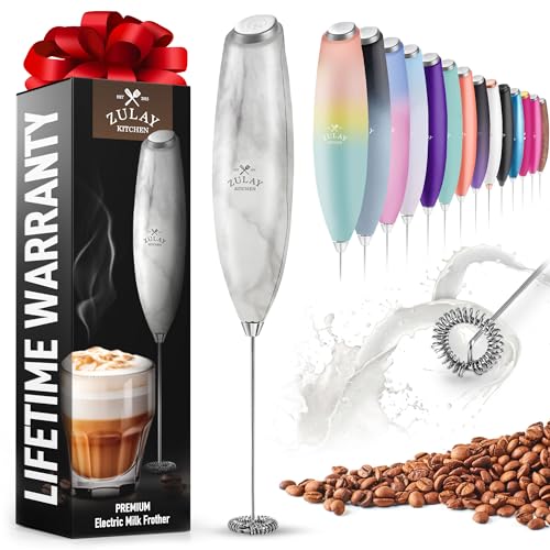 Zulay Powerful Milk Frother for Coffee with Upgraded Titanium Motor
