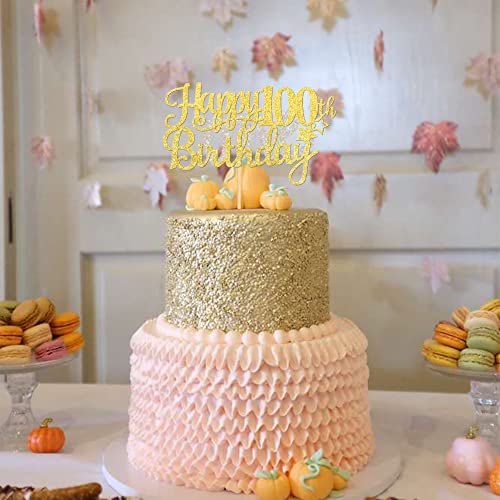 1 PCS Happy 100th Birthday Cake Topper