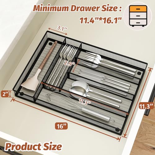 Mesh Silverware Tray for Drawers