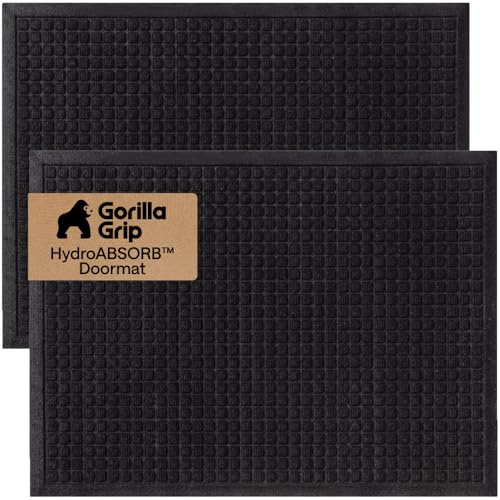 HydroABSORB Door Mat for Indoor Outdoor Use (2 Count)