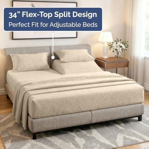 Flex Top Split Head King 4 Piece Sheet Set
