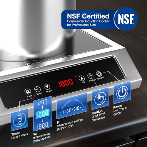 1800W Commercial Induction Cooktop