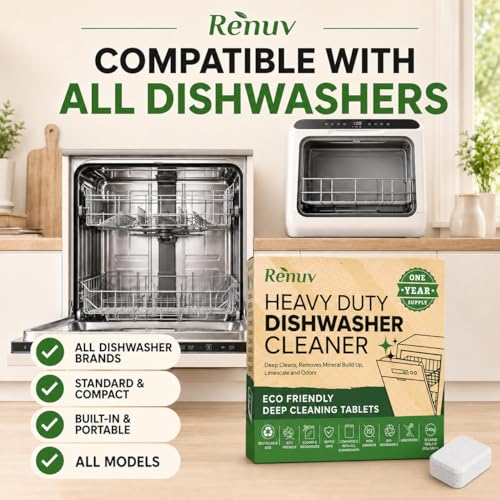 Heavy Duty Dishwasher Cleaner & Deodorizer (12 Count)