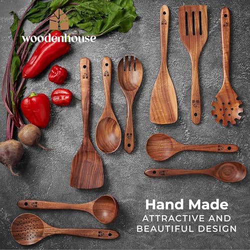Wooden Spoons for Cooking (10 Count)