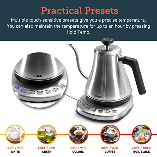 Gooseneck Electric Kettle with Temperature Control