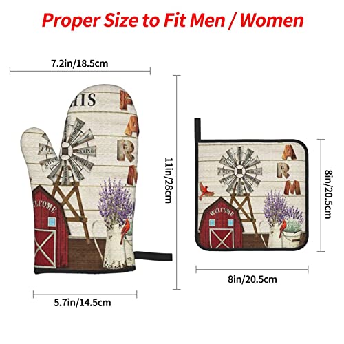 Oven Mitts and Pot Holders Sets of 4 (4 Count)
