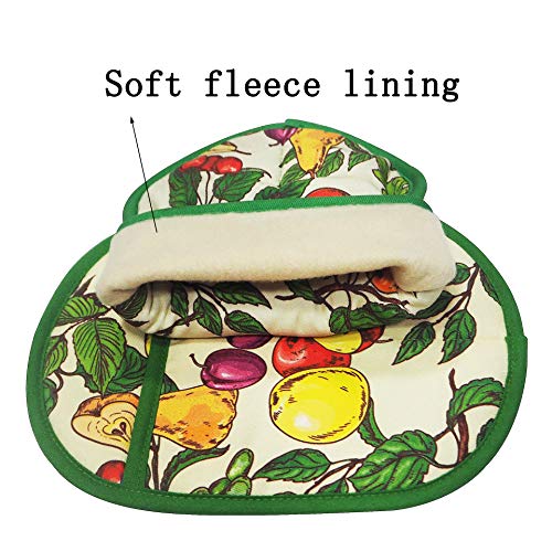 Pot Holders with Transparent Clear Silicone Shell and Nice Friut Flower (2 Count)