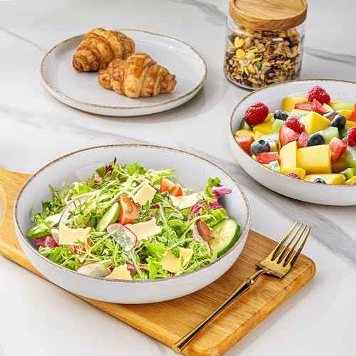 8.75'' Large Ceramic Pasta Bowls (4 Count)