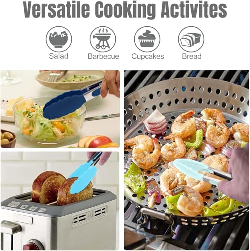 Silicone Serving Tongs for Cooking 9 (3 Count)
