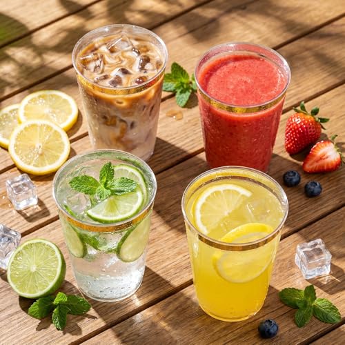 200 Pack Gold Plastic Cups (200 Count)