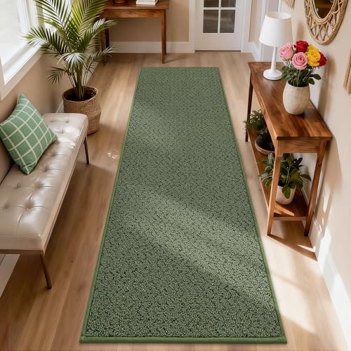 Dirt Trapper Door Mat 17"x71" Non Slip Washable Green (11.75 Sq Ft)