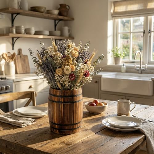 Wine Barrel Design Kitchen Utensil Crock
