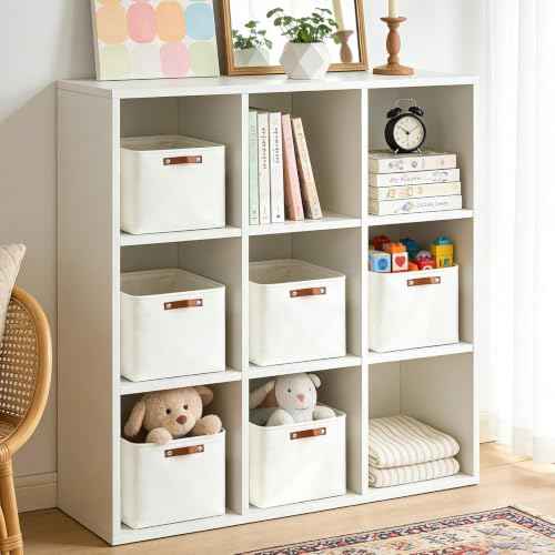 Collapsible Fabric Storage Cubes 11x11 Cube Storage Bins (4 Count)