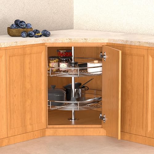 28" Chrome Corner Cabinet Lazy Susan