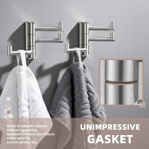 Swivel Towel Hook Brushed Nickel (2 Count)