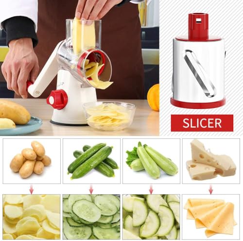 Rotary Cheese Grater Hand Crank Cheese Shredder for Fresh Cheese