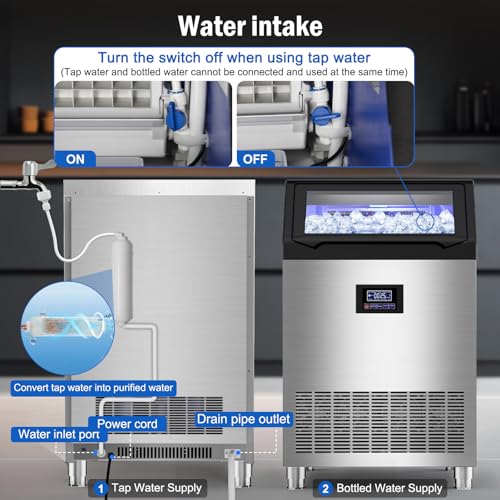 350 lbs High Output Commercial Ice Maker Undercounter Built