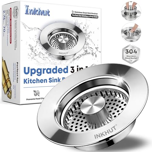 Upgraded 3 in 1 Kitchen Sink Drain Strainer