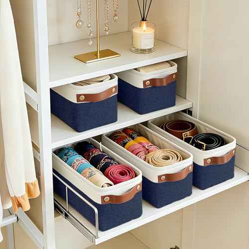 Small Fabric Storage Baskets (4 Count)