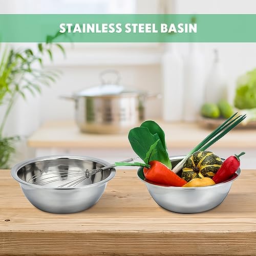 12 Pcs Stainless Steel Mixing Bowls Bulk