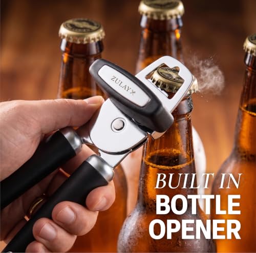 Heavy Duty Stainless Steel Can Opener Manual with Bottle Opener