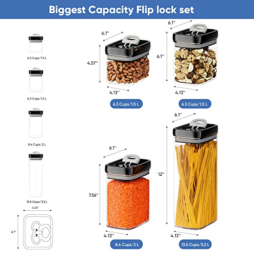 Airtight Food Storage Containers Set for Home Organization (7 Count)