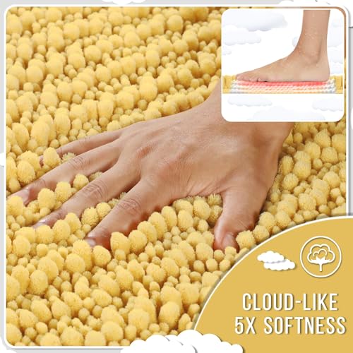 Large Bathroom Rugs Non Slip Washable 36x24 Inch