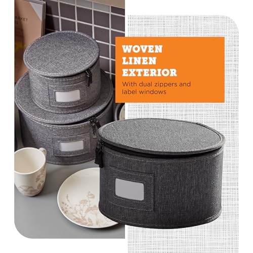 4 Piece China Plate Storage Set
