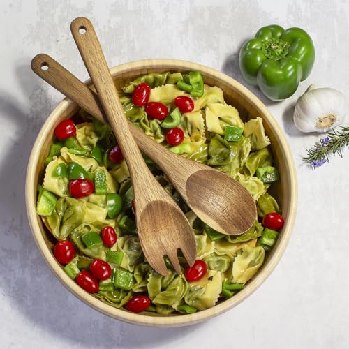 Acacia Wood Salad Serving Set