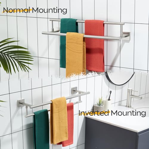 Hand Towel Holder Brushed Nickel Bathroom Rack 20